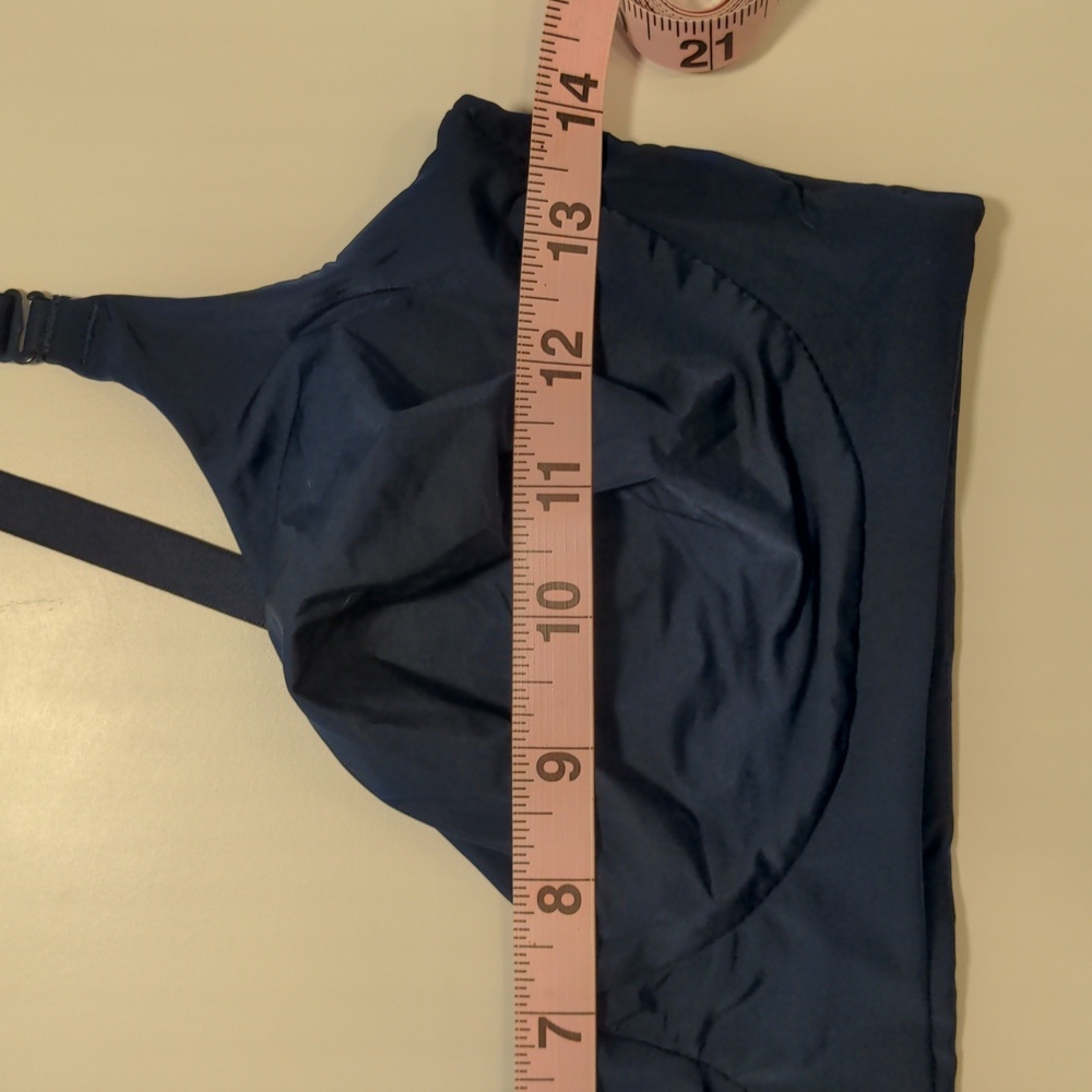 Soma size large navy reversible bralette bra used lounge adjustable straps